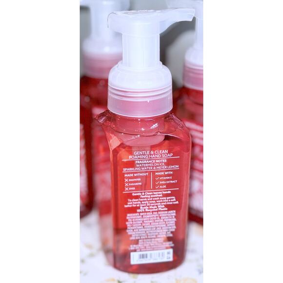Bath & Body Works Watermelon Lemonade 8.75oz Gentle Clean Foaming Hand Soap x4 - Picture 4 of 4
